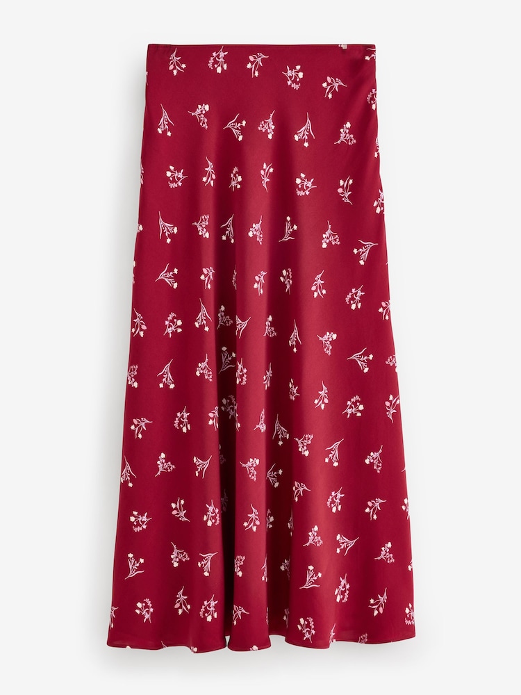 Whistles Red Floral Fit And Flare Skirt - Image 1 of 1 Whistles Red Floral Fit And Flare Skirt - Image 1 of 1