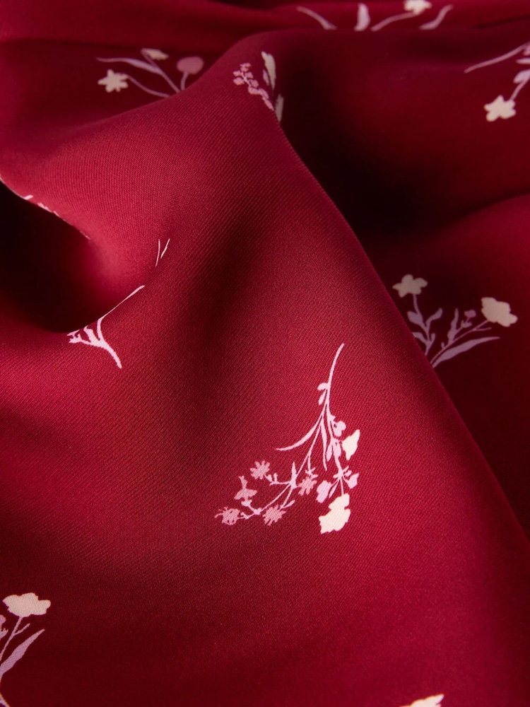Whistles Red Floral Fit And Flare Skirt - Image 7 of 7