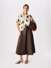 Whistles White Shadow Floral Viscose Blouse - Image 3 of 6