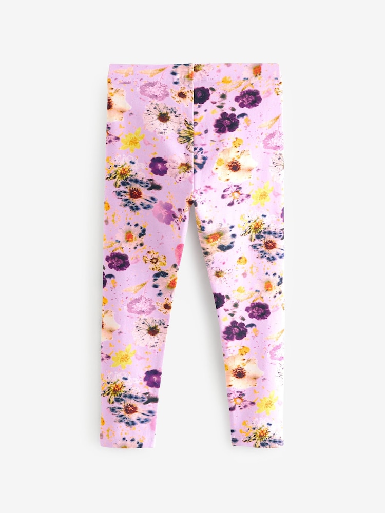Pink Floral Printed Leggings (3-16yrs) - Image 2 of 7