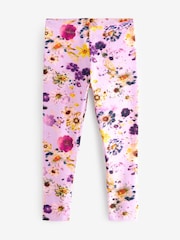 Pink Floral Printed Leggings (3-16yrs) - Image 5 of 7