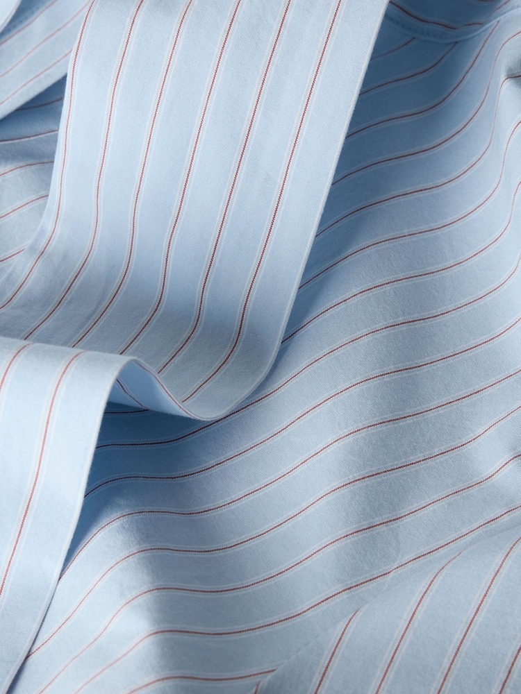 Whistles Blue Scarf Stripe Cotton Shirt - Image 5 of 5