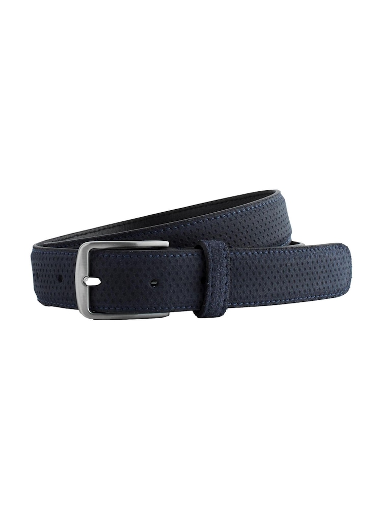 Navy Blue Suede Textured Belt - Image 2 of 6