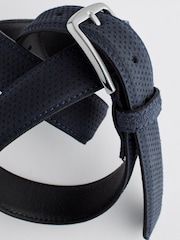 Navy Blue Suede Textured Belt - Image 4 of 6