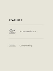 Slate Grey Hooded Shower Resistant Padded Coat - Image 4 of 7