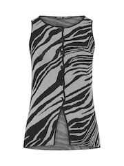 Yours Curve Grey Limited Flare Hem Waistcoat - Image 6 of 7
