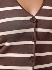 Smeđa - Yours Curve Kardigan Dugi rukav Limited Flare Hem - Slika 4 od 6
