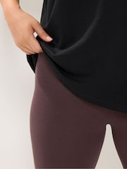 Yours Curve Brown Cropped Leggings 2 Pack - Image 5 of 8