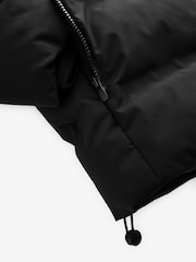 Black Regular Length Shower Resistant Hooded Puffer Coat - Image 15 of 16