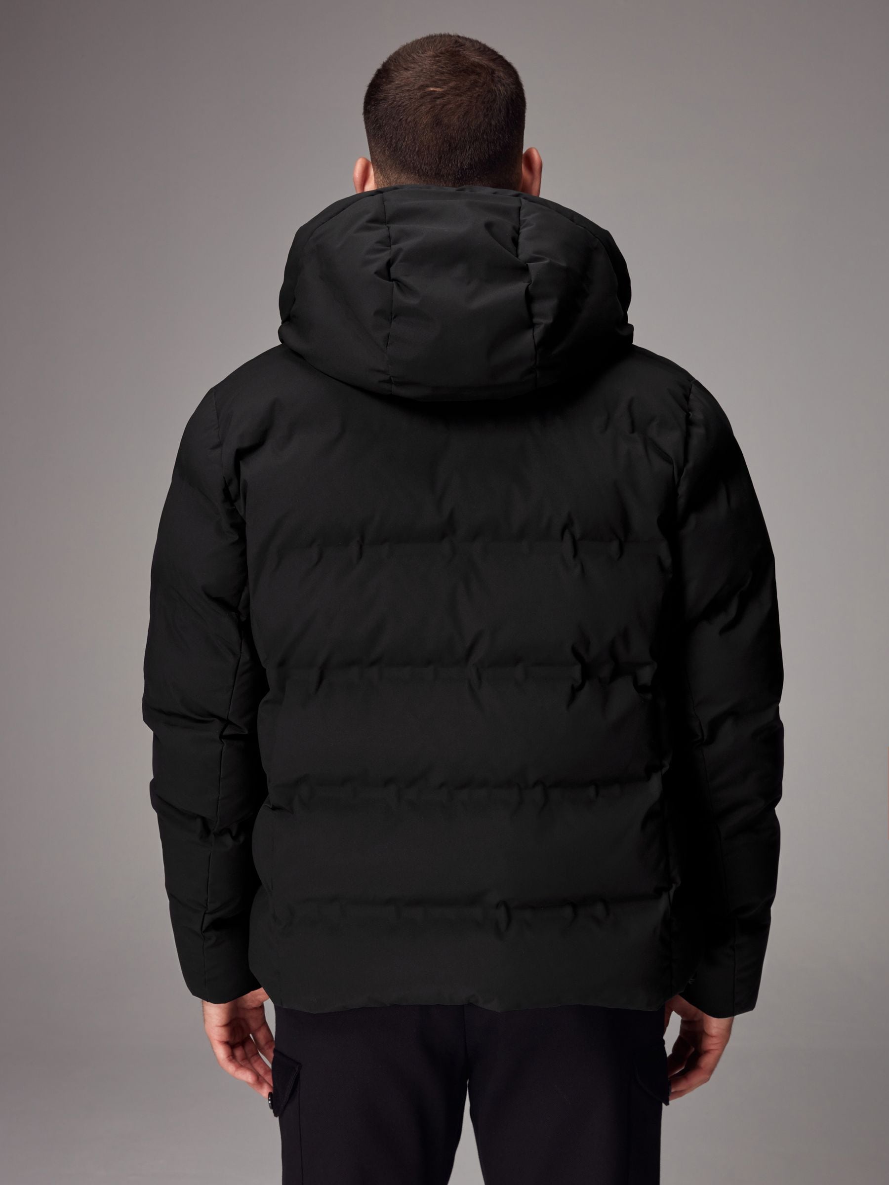 Buy Black Regular Length Shower Resistant Hooded Puffer Coat from the Next UK online shop