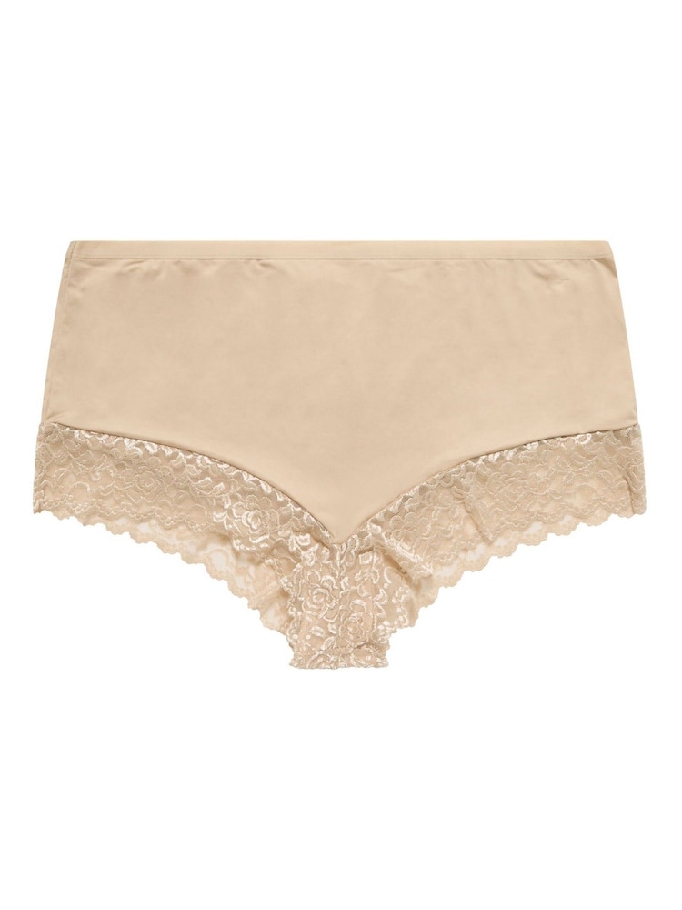 Yours Curve Natural Lace Back Full Briefs 3 Pack - Image 8 of 8