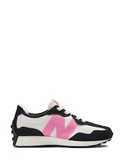New Balance Black/Pink 327 Trainers - Image 1 of 11