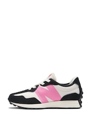 New Balance Black/Pink 327 Trainers - Image 2 of 11