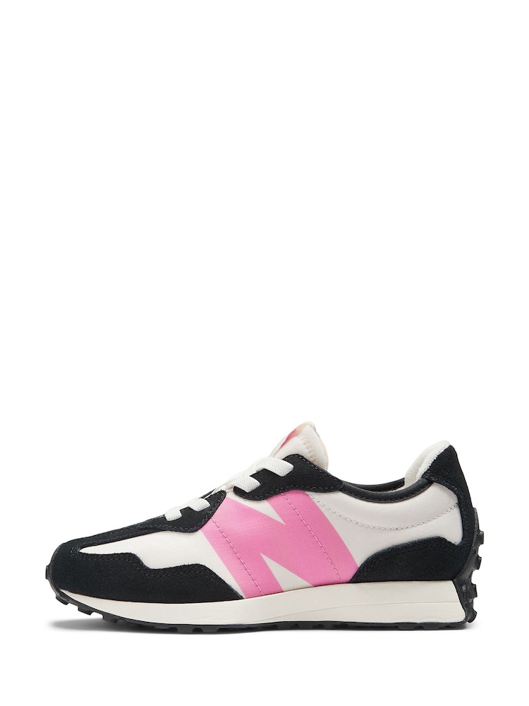 New Balance Black/Pink 327 Trainers - Image 2 of 11