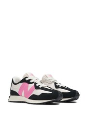 New Balance Black/Pink 327 Trainers - Image 5 of 11
