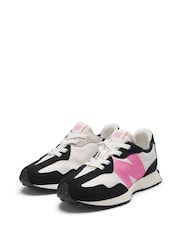 New Balance Black/Pink 327 Trainers - Image 6 of 11