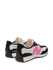 New Balance Black/Pink 327 Trainers - Image 7 of 11