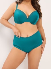Yours Curve Green Lace Back Full Briefs 3 Pack - Image 3 of 8