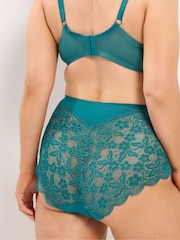 Yours Curve Green Lace Back Full Briefs 3 Pack - Image 4 of 8