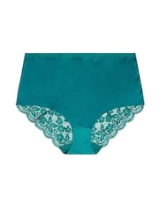 Yours Curve Green Lace Back Full Briefs 3 Pack - Image 6 of 8