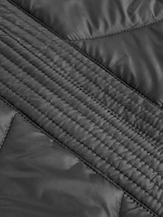 Black Longline Tie Waist Padded Gilet - Image 7 of 7