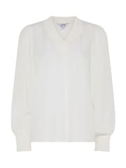 Long Tall Sally White Shirred Neck Blouse - Image 5 of 6
