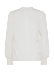 Long Tall Sally White Shirred Neck Blouse - Image 6 of 6