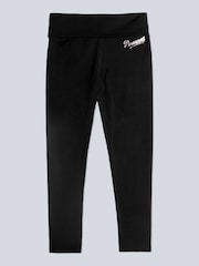 Pineapple Black Foldover Waist Girls Leggings - Image 4 of 5