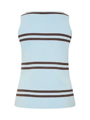 Yours Curve Blue Limited Flare Hem Waistcoat - Image 7 of 7