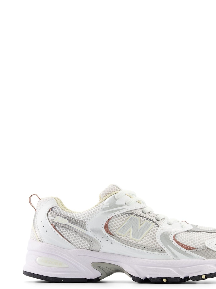 New Balance White/Pink Girls 530 Trainers - Image 1 of 9