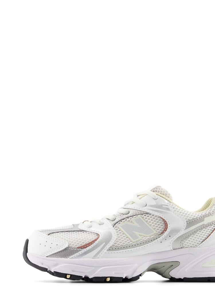 New Balance White/Pink Girls 530 Trainers - Image 2 of 9