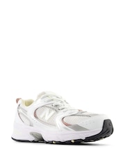 New Balance White/Pink Girls 530 Trainers - Image 3 of 9