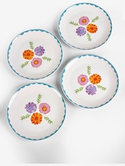 Lucy Tiffney Floral Set of 4 Dinner plates Dinner Plates - Image 3 of 4
