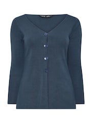 Plavo - Yours Curve Kardigan Dugi rukav Limited Flare Hem - Slika 6 od 7