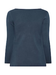 Plavo - Yours Curve Kardigan Dugi rukav Limited Flare Hem - Slika 7 od 7