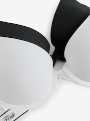 Victoria's Secret Pink Black/White Push Up 2 Pack Logo Bra - Image 5 of 8