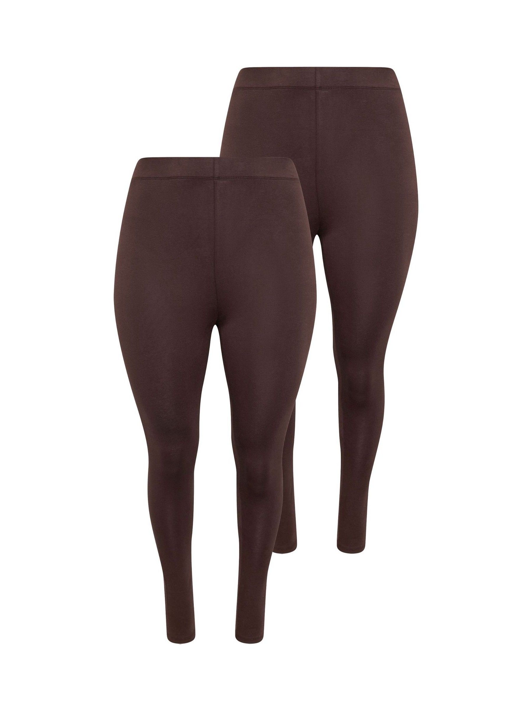 Yours Women's Brown Pack Of 2 Jersey Leggings - Image 7