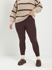 Yours Curve Brown Leggings 2 Pack - Image 2 of 8