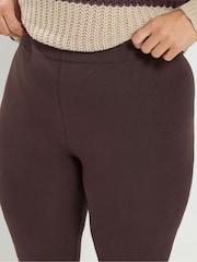Yours Curve Brown Leggings 2 Pack - Image 5 of 8