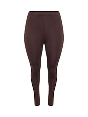 Yours Curve Brown Leggings 2 Pack - Image 7 of 8