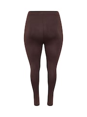 Yours Curve Brown Leggings 2 Pack - Image 8 of 8