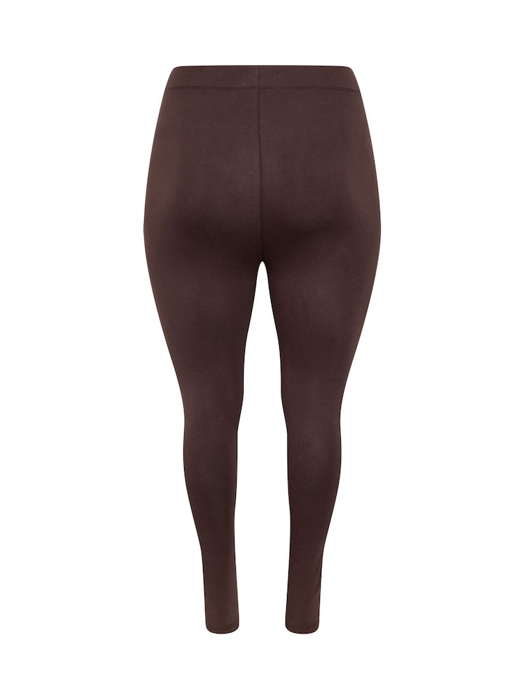 Yours Curve Brown Leggings 2 Pack - Image 8 of 8
