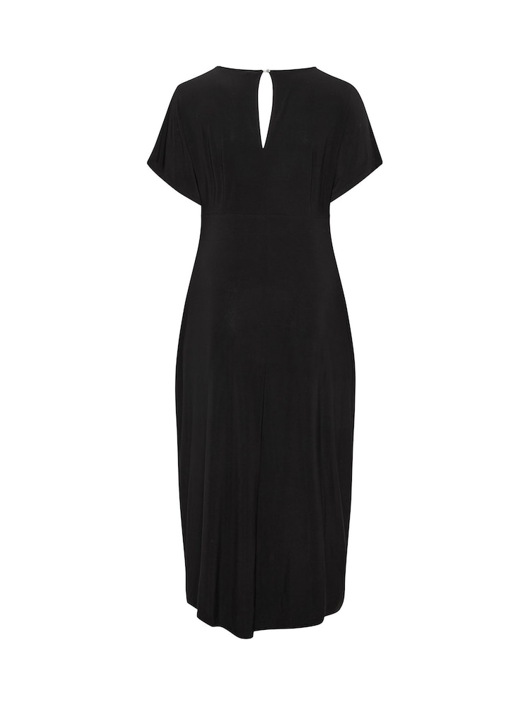 Yours Curve Black London Knot Front Dress - Image 6 of 6