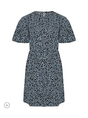 Yours Curve Blue Short Dress - Image 5 of 6