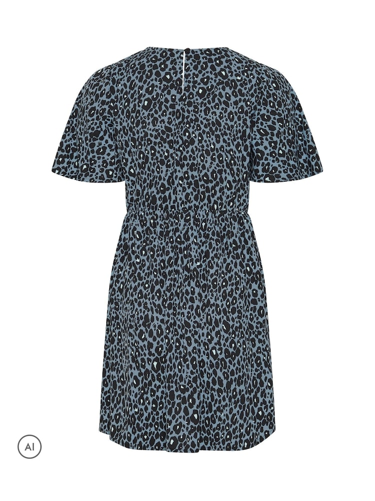 Yours Curve Blue Short Dress - Image 6 of 6 Yours Curve Blue Short Dress - Image 6 of 6