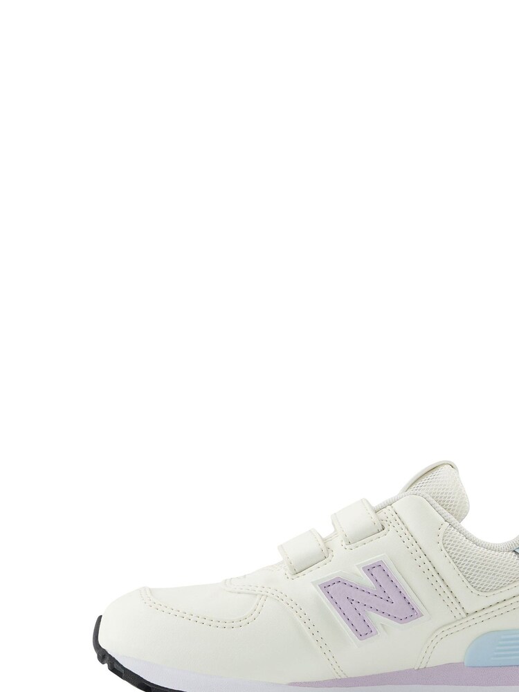 New Balance Off White Girls Hook & Loop 574 Trainers - Image 2 of 7