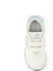 New Balance Off White Girls Hook & Loop 574 Trainers - Image 5 of 7