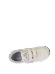 New Balance Off White Girls Hook & Loop 574 Trainers - Image 7 of 7