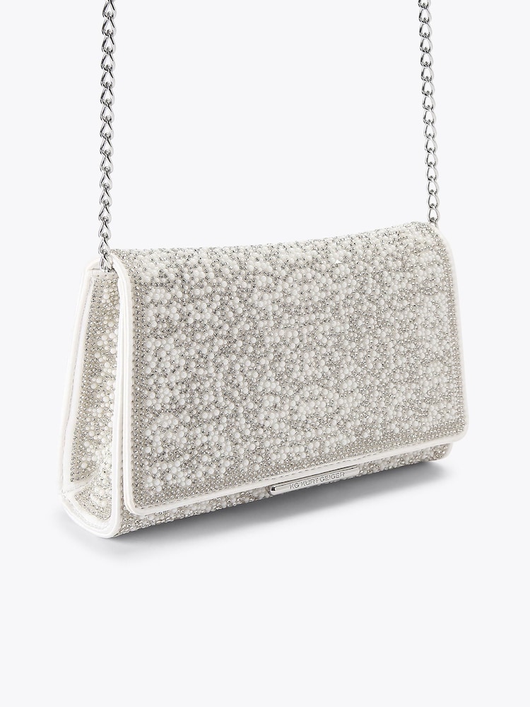 KG Kurt Geiger White Abra Gem Bag - Image 2 of 4