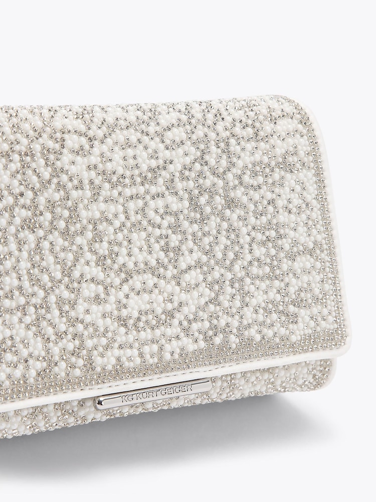 KG Kurt Geiger White Abra Gem Bag - Image 5 of 5 KG Kurt Geiger White Abra Gem Bag - Image 5 of 5